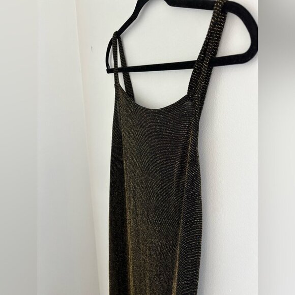 FMX&CO 90s Vintage Gold Glitter Mesh Dress - Picture 5 of 13